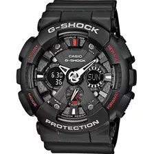 Reloj Casio G-shock Ga-120-1adr, Color De La Correa: Negro, Color Del Bisel: Negro, Color De Fondo: Negro