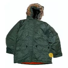 Parka De Piloto N-3b Made In Usa Original Verde Sage