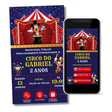 Convite Interativo Circo Do Mickey + Sugestões De Presente 