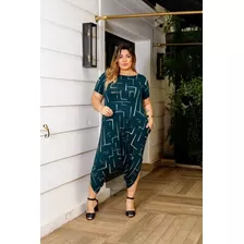 Macacão Saruel Feminino Plus Size Moda Feminina Lançamento