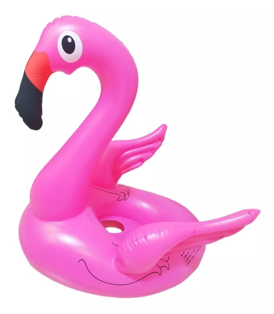 Boia Inflável Infantil Piscina Flamingo Grande 74cm Com Nf