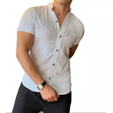 Camisa Hombre Verano Manga Corta Elastica