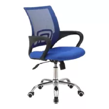 Silla De Oficina Giratoria Regulable En Altura Azul