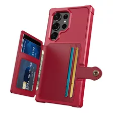 10 Fundas Para Teléfono Con Cartera Roja Para Samsung S23