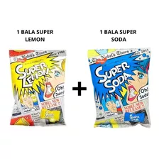 Kit 1 Bala Super Lemon E 1 Bala Super Soda 84gr Nobel Azeda