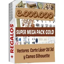 Mega Pack Gold 8.000.000 Vectores Para Corte Láser 