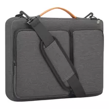 Bolsa Executiva Para Notebook Impermeavel Cor Cinza-escuro