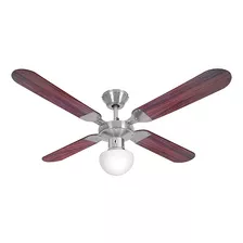 Ventilador De Techo 4 Palas Madera Reversibles 120cm Liliana