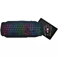 Teclado Mouse Gamer Nw-se600 Kit Combo Pc Usb Led Gaming