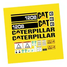 Kit Adesivo Faixa Decalque Motoniveladora Caterpillar 120b 