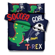 Cubrecama De Niño 1.5 Plza Dino T-rex Algodón Quilt