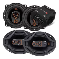 Falantes 4 Peças Som Automotivo 5 E 69 Pol 400w Rms + Módulo