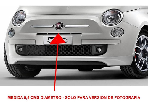 Insignia Emblema Fiat Rojo 95mm Grande Punto 500 Linea Uno Foto 6