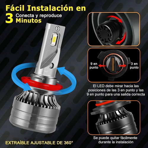 9005 H11 Kit De Focos Led Luz Alta Y Baja 28000 Lm Para Hond Foto 4