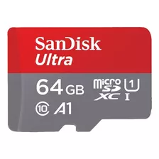 Cartão De Memória Sandisk Com Adaptador Sd 64gb C10 U1 Sdxc