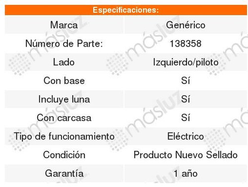 Jeep Compass Espejo Izquierdo 2007 2008 2009 2010 2011 2012 Foto 2