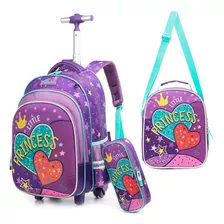 Mochila Con Ruedas Completo Para Niñas Importado Usa