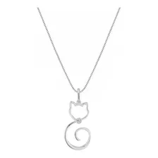 Colar Feminino Gatinho Prata 925