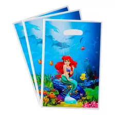 Pack 10 Bolsas Dulceras Princesa Bajo El Mar Cotillón