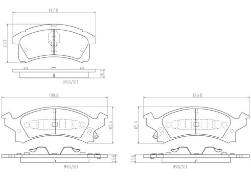 Set-4 Balatas Ceramica Delanteras Buick Skylark 3.3l V6 1993 Foto 2