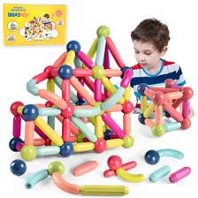 Kit Blocos De Montar C/ 65 Peças Brinquedo Infantil Colorido