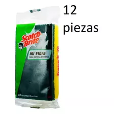 Fibra Con Esponja Scotch-brite Mediana Para Cocina 12pz