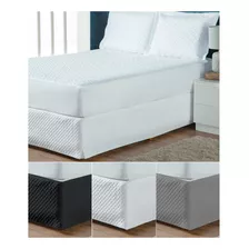 Saia De Box Solteiro Cobre Todo Bau Matelassada +promoção