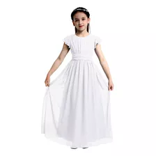 Vestido Niña Fiesta Rania Blanco Bautizo Comunión Elegante