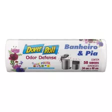 Saco Para Lixo Pia E Banheiro Flower Power 10l Dover Roll Odor Defense 50 Unidades
