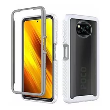 Funda Para Xiaomi Poco X3 Pro Transparente Con Borde Blanco