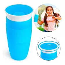 Copo Grande 360° 414ml Miracle - Munchkin Cor Azul Nome Do Desenho Liso