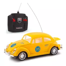 Carrinho Controle Remoto Fusca Clássico Amarelo - Polibrinq