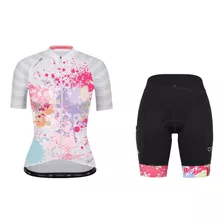 Conjunto Ciclismo Dama Jersey + Calza Bolsillo Oslo Art