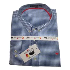 Camisa Masculina Xadrez Country Manga Longa 100% Algodão