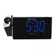 Emerson Smartset Projection Alarm Clock Radio Con Carga Usb 