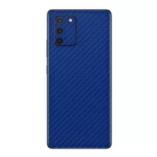 Skin Adesiva Fibra Carbono Azul Para Galaxy S10 Lite