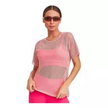 Blusa Telinha Spot Rosa Callas Cajubrasil