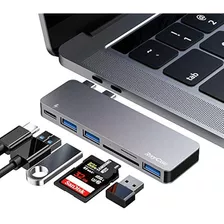 Concentrador Usb C, Adaptador De Concentrador Tipo C De Alum