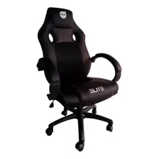 Cadeira De Escritório Dazz Elite Gamer Preta Estofado Couro