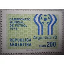 Estampilla Mundial 1978 Filigrana Casa De La Moneda Nueva