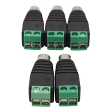 Kit 5 Adaptador Qian Cat5-cat6 Audio/rca Hembra/video-cctv