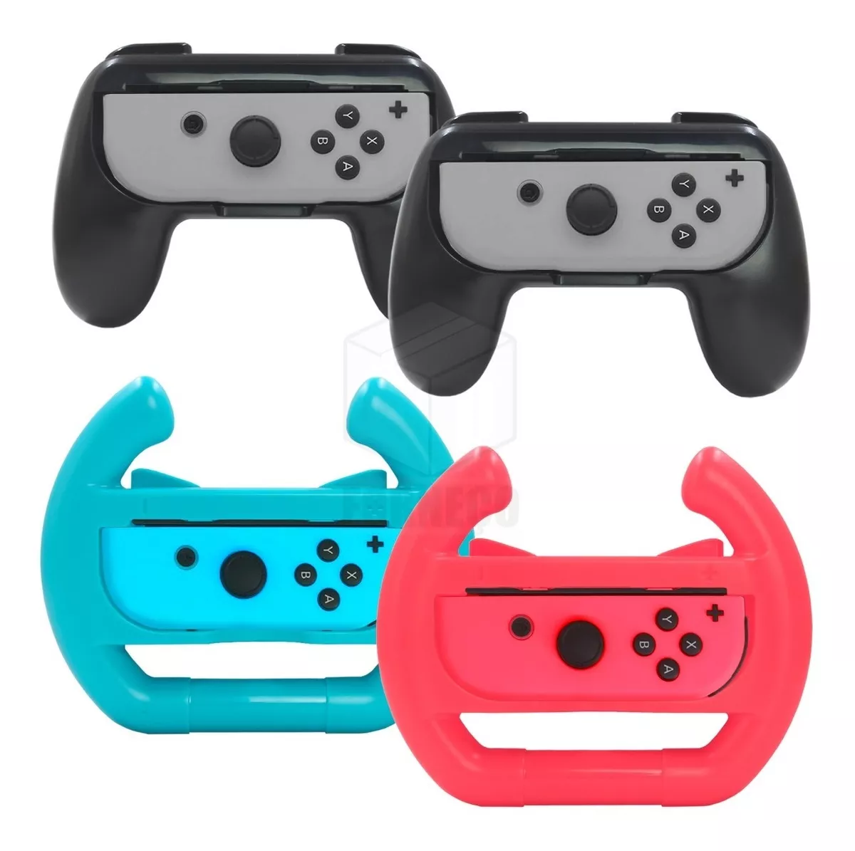 Kit Suporte Volante Grip Joy Con Controle Nintendo Switch