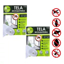 Kit 2 Tela Mosquiteira Janela Anti-inseto Mosquito 150x180