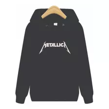 Buzo Hoodie Con Capota Estampado Metallica