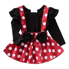 Conjunto Minnie Roupa Infantil Festa Menina Bebê Premium