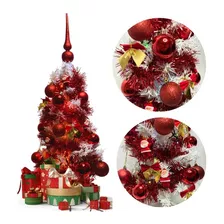 Árbol Navidad Pino 120 Cm + 48 Pzs Completo Adornos Obelisco