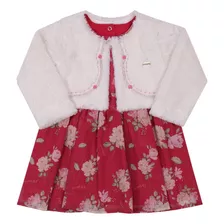 Vestido Estampado Bolero Pelo Luxo Bebê Paraiso 13092