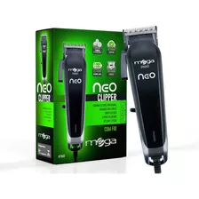 Maquina Corta Pelo Clipper Mega Neo Profesional C/cable Nice Color Negro