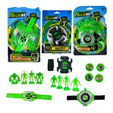 Kit 2 Relógios Ben 10 Omnitrix Digital E Com Luz + Lançador