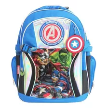 Mochila Escolar Avengers Sp558 Color Azul Diseño Estampada 18l